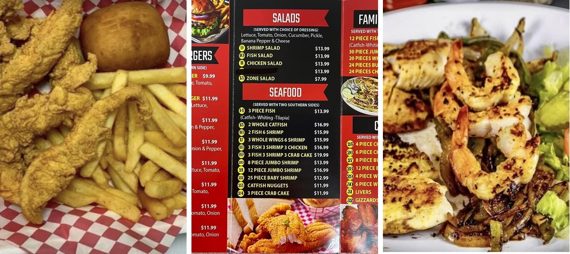 Shrimp Zone Southern Eatery Menu