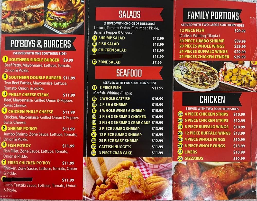 Shrimp Zone Southern Eatery Menu image 1