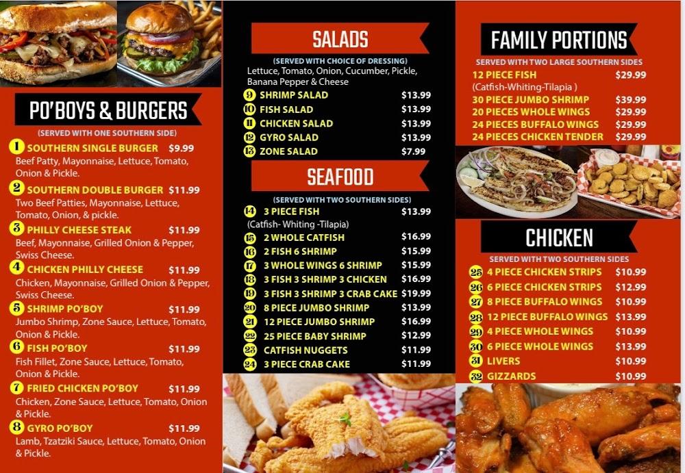 Shrimp Zone Southern Eatery Menu image 2